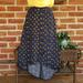 J. Crew Skirts | Host Pick J Crew Navy & Daisy Faux Wrap Skirt | Color: Blue/Yellow | Size: M