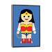 East Urban Home Toy Wonder Woman by Rafael Gomes - Graphic Art Print Canvas/Metal in Blue/White/Yellow | 60 H x 40 W x 1.5 D in | Wayfair