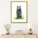 East Urban Home Woodland Baby Bear Cub by Watercolor Luv - Painting Print Paper/Metal in Gray/Green | 32 H x 24 W x 1 D in | Wayfair