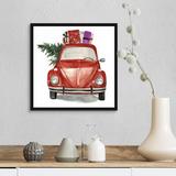 The Holiday Aisle® Christmas Cars I by Jennifer Paxton Parker - Painting Print on Canvas Canvas | 18 H x 18 W x 1.75 D in | Wayfair