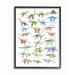 Zoomie Kids Children's Dino Chart Dinosaur Reptile Fantasy Fun Watercolor by Ziwei Li - Graphic Art on Canvas in Brown | Wayfair