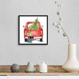 The Holiday Aisle® Christmas Cars III by Jennifer Paxton Parker - Painting Print on Canvas in Green | 14 H x 14 W x 1.75 D in | Wayfair