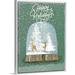 The Holiday Aisle® Holiday Snow Globe II - Textual Art Print on Canvas in Green | 18 H x 14 W x 1.75 D in | Wayfair