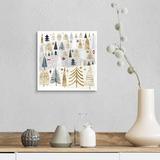 The Holiday Aisle® Christmas Chalet III by Victoria Borges - Painting Print on Canvas in Green | 12 H x 12 W x 1.25 D in | Wayfair