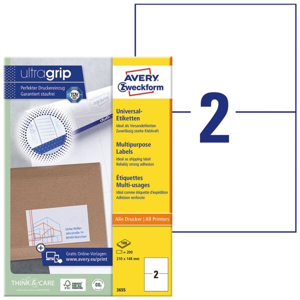 Avery Zweckform 20% AKTION: 200er-Pack Universal Klebeetiketten »3655« Image