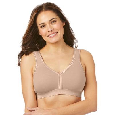 Plus Size Women's Wireless Back-Close Lounge Bra by Comfort Choice in Nude (Size 54 G)