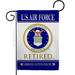 Breeze Decor US Army Retired 2-Sided Polyester 18 x 13 in. Garden Flag in Gray/Blue | 18.5 H x 13 W in | Wayfair BD-MI-G-108481-IP-BO-D-US20-AF