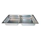 Winco SPFD-2 2-1/2 in. Deep Divided Stainless Steel Full Size Steam Table Pan screenshot. Cooking & Baking directory of Home & Garden.