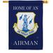 Breeze Decor Home of Air National Guard Airman 2-Sided Polyester 40 x 28 in. House Flag in Blue | 40 H x 28 W in | Wayfair