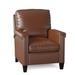 Birch Lane™ Leopold 32" Wide Faux Leather Standard Recliner Genuine Leather in Gray/Brown | 41.5 H x 32 W x 38.5 D in | Wayfair