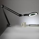 Brightech Lightview Pro 33 in. Adjustable Swing Arm Integrated 2.25X Magnifying LED Desk Clamp Lamp Metal in Black | 33 H x 8 W x 8 D in | Wayfair