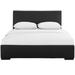 Hindes Upholstered Platform Bed, Black, Twin - Camden Isle Furniture 86359