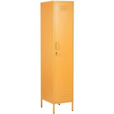 Beliani - Metallschrank Gelb Stahl 185cm hoch Modern mit abschließbarer Tür Kleiderstange 2 Image