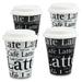 Konitz Latte Writing Travel Mug Ceramic | 4.8 H x 3.8 W in | Wayfair 44 5 162 4947