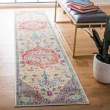 Blue/Pink 26 x 0.16 in Area Rug - Bungalow Rose Gonzalez Oriental Light Blue/Fuchsia Area Rug | 26 W x 0.16 D in | Wayfair WRMG1112 43522887