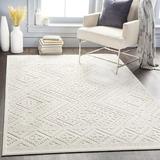 White 63 x 0.1378 in Area Rug - Langley Street® Emert Oriental Cream Indoor/Outdoor Area Rug Polypropylene | 63 W x 0.1378 D in | Wayfair