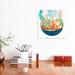 East Urban Home Fox & Whale I - Print Canvas in Blue/Green/Orange | 18 H x 18 W x 1.5 D in | Wayfair 2FD91873AD8B40F295E6F2813D2CC97D