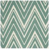 White 0.63 in Area Rug - Ebern Designs Sanyla Handmade Tufted Wool Teal/Ivory Area Rug Wool | 0.63 D in | Wayfair VKGL5341 32901778