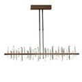 Hubbardton Forge Solitude Kitchen Island Linear LED Pendant, Crystal in Brown | 10.6 H x 51.9 W x 5.3 D in | Wayfair 139738-LED-SHRT-05-CR