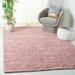 Pink 108 x 1 in Indoor Area Rug - Bungalow Rose Godsey Striped Handmade Shag Area Rug Polyester/Wool/Cotton/Jute & Sisal | 108 W x 1 D in | Wayfair