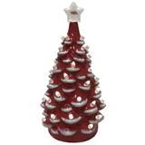 Cardinal/Black Arkansas Razorbacks 14'' Ceramic Tree