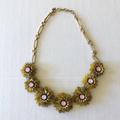 J. Crew Jewelry | J. Crew Flower Necklace | Color: Brown/Gold | Size: Os