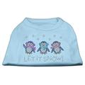 Let It Snow Penguins Rhinestone Shirt Baby Blue L (14)