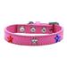 Mirage Pet 631-34 BPK14 Red White & Blue Stars Widget Dog Collar Bright Pink - Size 14