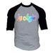 Men s Rainbow Los Angeles KT T144 Gray/Black Raglan Baseball T-Shirt Small Gray/Black