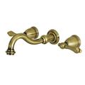 Kingston Brass Vintage Wall Mounted Bathroom Faucet, Ceramic in Yellow | Wayfair KS3123AL