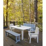 Uwharrie Outdoor Chair Carolina Preserves Garden Bench Wood/Natural Hardwoods in Green/Blue | 35.5 H x 66.5 W x 20 D in | Wayfair C073-P29