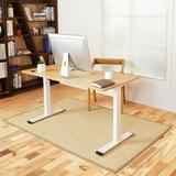 FlexiSpot 48" Width Bamboo Top Height Adjustable Standing Desk Wood/Metal in White | 48 W x 24 D in | Wayfair FN1W+4824BB-CAH