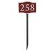 Montague Metal Products Inc. Serif 1-Line Lawn Address Sign Metal in Red | 8.25 H x 11 W x 0.35 D in | Wayfair DSP-0007-L-RW