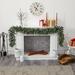 The Holiday Aisle® 9' Garland 50 Clear Lights in Green | 108 H x 7 W x 7 D in | Wayfair ABDCC28FDD154174AA9665381E75AFF6
