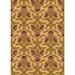 White 24 x 0.35 in Indoor Area Rug - East Urban Home Floral Wool Orange/Brown Area Rug Wool | 24 W x 0.35 D in | Wayfair