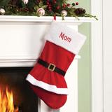 The Holiday Aisle® Mrs. Claus Coat w/ Custom Name Stocking Cotton in Red/White | 19 H x 11 W in | Wayfair ED302E8D86D74481B9FC7411C7D76B66