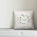 August Grove® Borley Soft Leaf Wreath Personalized Milestone Throw Pillow Polyester/Polyfill blend | 18 H x 18 W x 1.5 D in | Wayfair