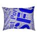 ArtVerse Districts Word Art Dog Pillow Metal in Blue | 17 H x 50 W x 40 D in | Wayfair CIT066-DOG-SDBGN50