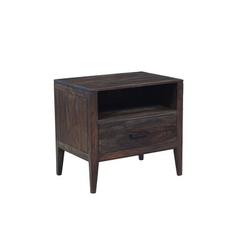 Loon Peak® Mariann 1 - Drawer Solid Wood Nightstand in Wood in Brown | 24 H x 26 W x 18 D in | Wayfair 25C1E7DE58434CD09268742EB3C383A4