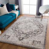 Cardston 6'7" x 9'6" Traditional Updated Traditional Farmhouse Charcoal/Cream/Light Gray/Brown/Light Beige/Dark Red/Peach Area Rug - Hauteloom