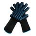 Nomex &Silicone Heat Resistant Oven Gloves Long Sleeve Oven Gloves With FingersFor Grilling Cooking Baking 1 Pair (Long Glove)
