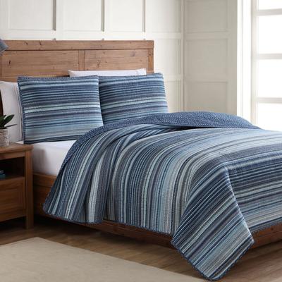 Estate Collection Taj Quilt by American Home Fashion in Blue (Size TWIN)