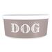 Taupe Cape Cod Dog Bowl, Large, Gray