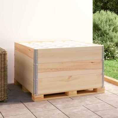 vidaXL Colliers de palette 3 pcs 100x100 cm Bois de pin solide