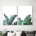 East Urban Home Tropical by Tanya Shumkina - 2 Piece Graphic Art Print Set Wood/Glass in White | 36 H x 48 W x 1 D in | Wayfair