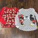 Disney Shirts & Tops | Disney Mickey & Minnie Long Sleeve Tops | Color: Gray/Red | Size: 6/6x