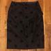 J. Crew Skirts | J Crew Silk Skirt Velvet Polka Dots Black Sz 4 | Color: Black | Size: 4