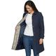 David Barry Womens Longline Quilted Coat 16 Navy