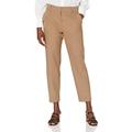 Selected Femme NOS Women's SLFRIA MW Cropped Pant Mel NOOS Trouser, Camel/Pattern: Melange, 16