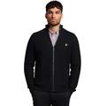 Lyle & Scott Men's Knitted Rib Zip Through Cardigan Jet Black XL